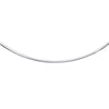 14K White Gold 4.4mm Classic Omega Necklace