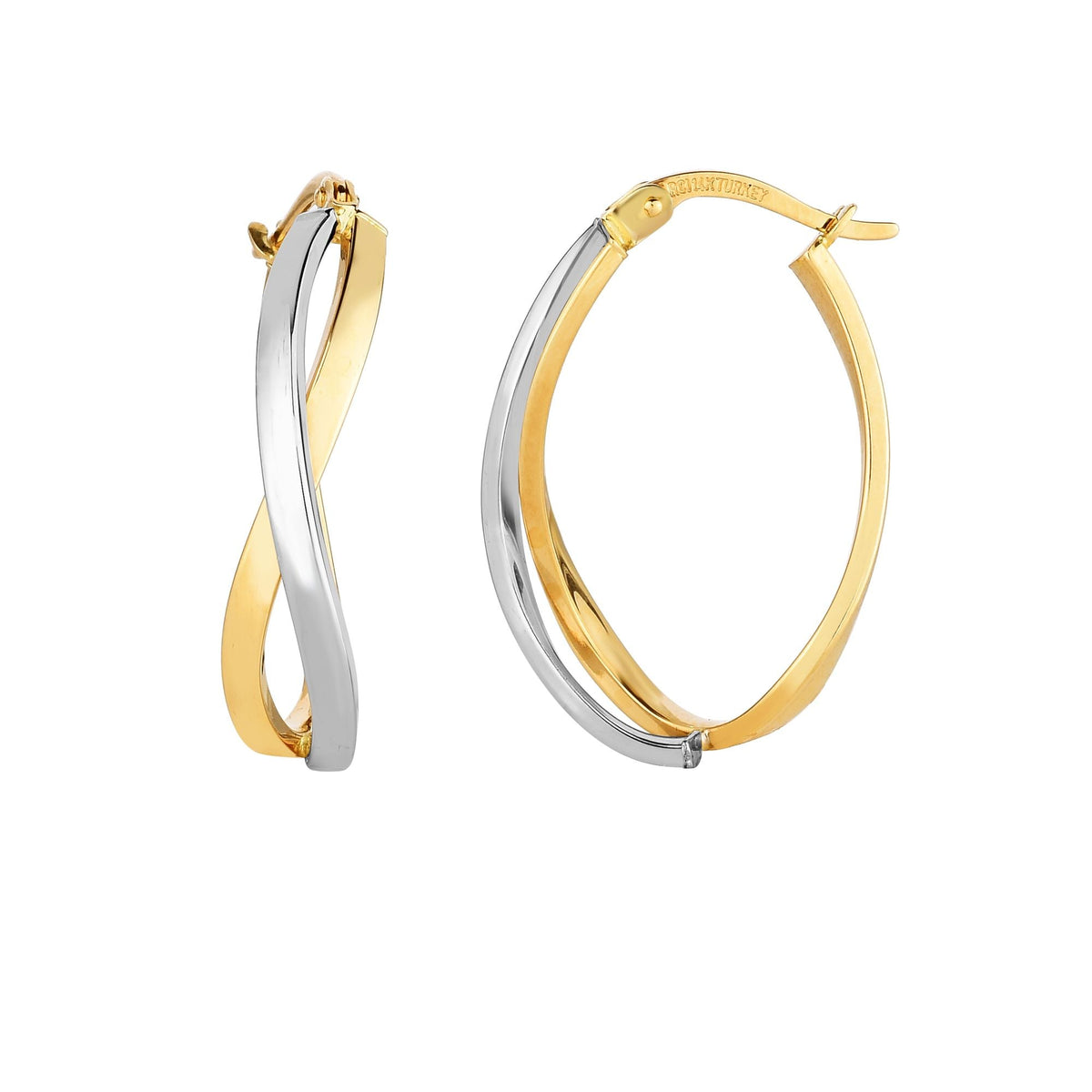 14K Two-Tone Gold Earrings | Carroll's