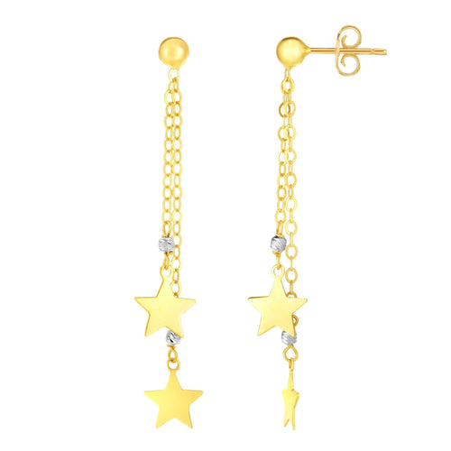 14K Two-Tone Gold Earrings | Carroll's