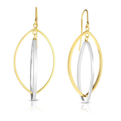 14K Two-Tone Gold Earrings | Carroll's