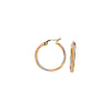 10K Tri-Color Gold Twist Hoop Earrings