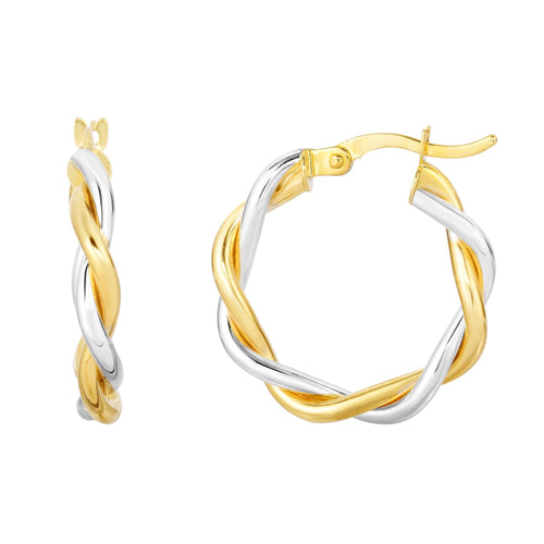 10K Two-Tone Gold Earrings | Carroll's