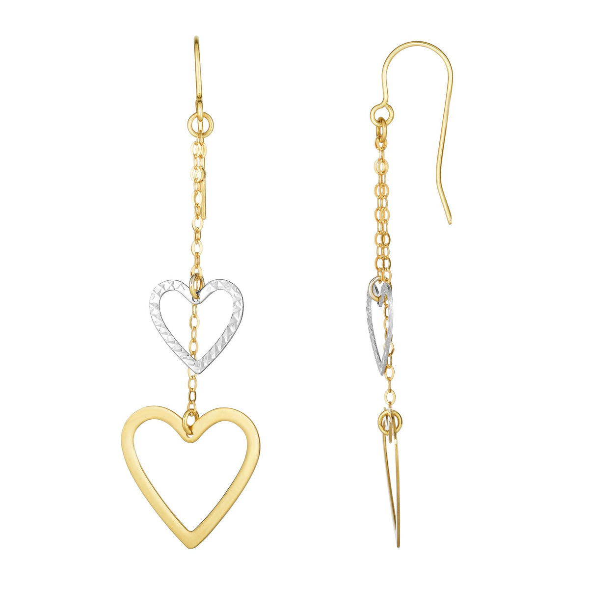 10K Two-Tone Gold Earrings | Carroll's
