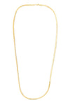 14K Yellow Gold 1.5mm Beveled Herringbone Chain Necklace