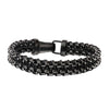 Steel & Paracord Black IP Box Chain Link Bracelet