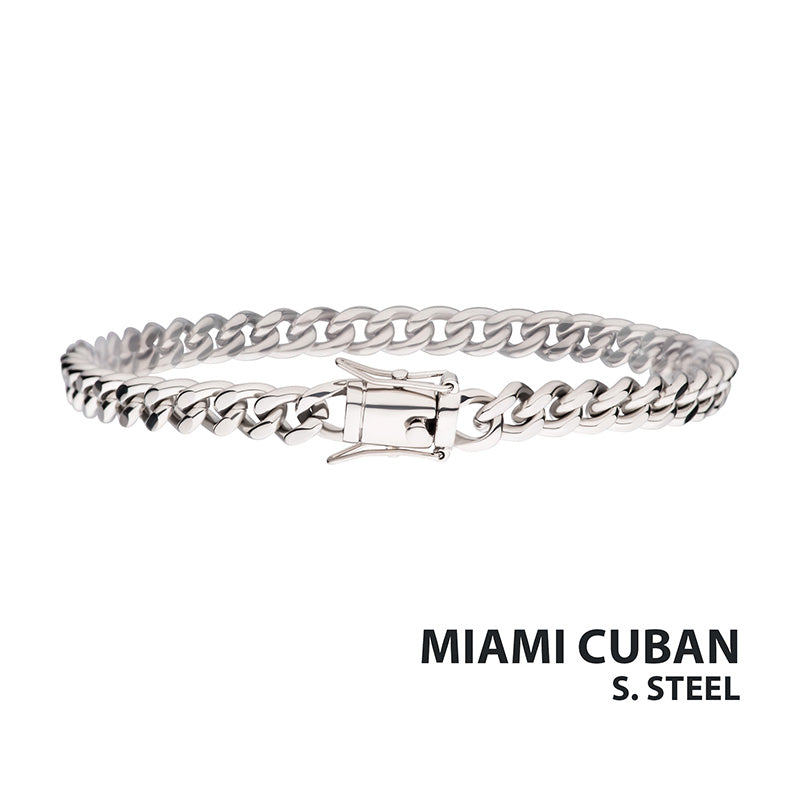 6mm Steel Miami Cuban Chain Bracelet