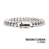 8mm Steel Miami Cuban Chain Bracelet