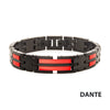 Matte Black & Red IP Dante Link Bracelet