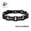 Black Carbon Fiber & Matte Link Bracelet