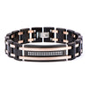 Black IP & Rose Gold IP Link Bracelet