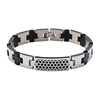 Steel Honeycomb Pattern ID Link Bracelet