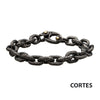 Antiqued Gun Metal Curb Chain Link Bracelet