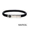 Black Leather Anchor Bracelet