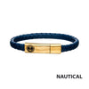 Blue Leather Anchor Bracelet