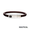 Brown Leather Anchor Bracelet
