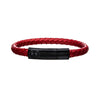 Red Leather Anchor Bracelet