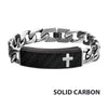 Carbon Fiber Black Link Bracelet