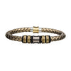 Metallic Lemon Green Braided Leather Bead Bracelet