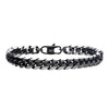 Steel Black IP 8mm Diamond Curb Chain Bracelet
