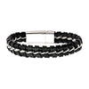 Black Braided Leather Bracelet
