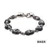Steel Matte Skull Chain Bracelet