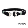 Black Paracord Rope Anchor Bracelet