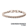 5mm Steel Sandblast Franco Chain Bracelet