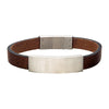 Brown Leather ID Bracelet