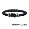Black Braided Leather Bracelet
