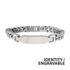 Matte Steel Engravable ID Curb Chain Bracelet