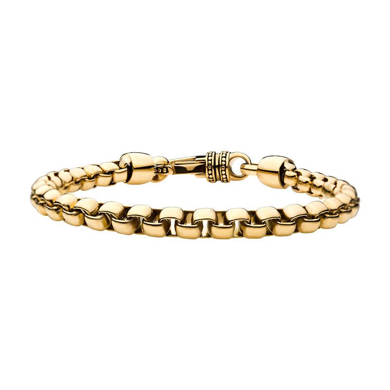 18K Gold IP Bold Box Chain Set