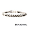 Steel Silver IP Franco Chain Bracelet