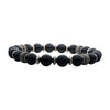 Matte Black Agate Stones Bead Bracelet