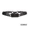 Gun Metal IP Cross ID Link Bracelet