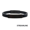 Black Leather ID Bracelet