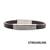 Brown Leather ID Bracelet