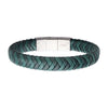 Green Braided Leather Bracelet