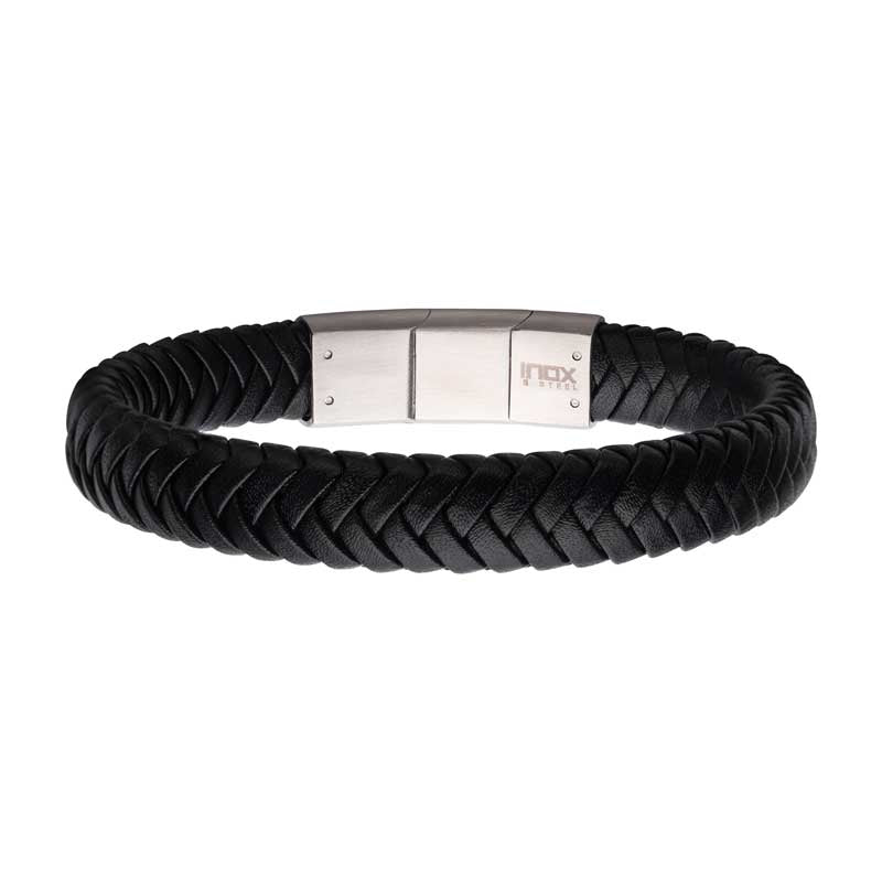 Black Braided Leather Bracelet