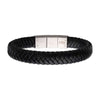 Black Braided Leather Bracelet