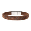 Twill Weave Suede Brown Leather Bracelet
