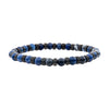 Black Steel Disk Lapis Lazuli & Blue Sodalite Bead Bracelet