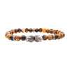 Steel Buddha Head Beads Bracelet