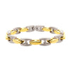 18K Gold IP Steel Anchor Link Chain Two-tone Bracelet
