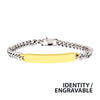 5.5mm Steel Curb Chain Two-tone Bracelet