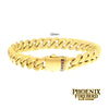 10mm 18K Gold IP Steel Matte Miami Cuban Chain Bracelet