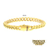 6mm 18K Gold IP Steel Matte Miami Cuban Chain Bracelet