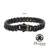 10mm Black IP Steel Matte Miami Cuban Chain Bracelet