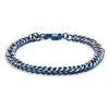 Steel Blue IP Curb Chain Bracelet