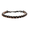Plated Cappuccino & Black Wheat Chain Bracelet