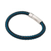 Blue & Black Woven Rubber Bracelet